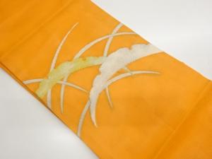 絽雪芝に芝模様織出し名古屋帯